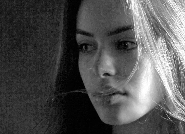 Modeling Ráchel Karnižová - čiernobiela portretová fotografia, Košice